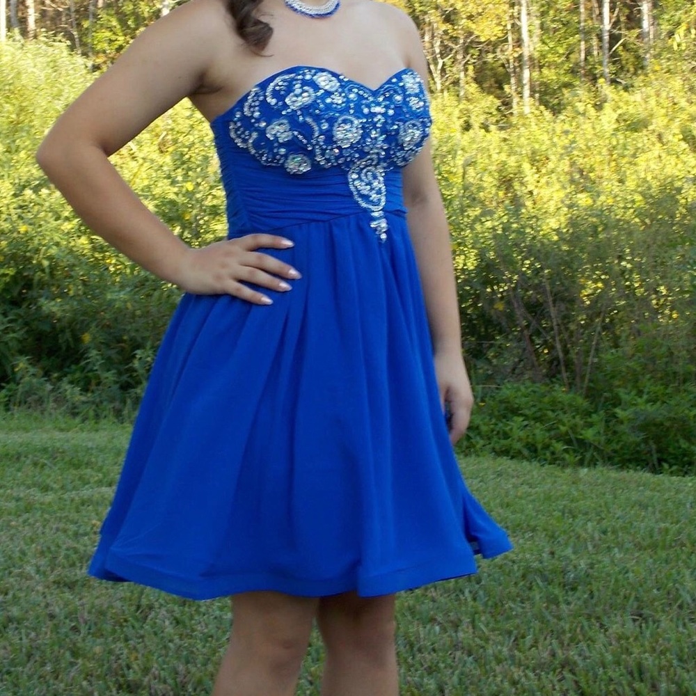 Blue Sequin Dress